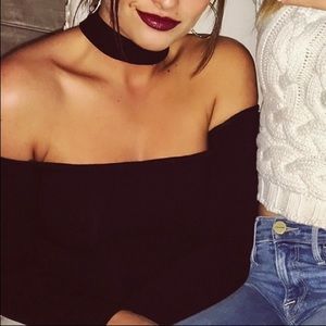 Meshki Choker Crop Top, Size S